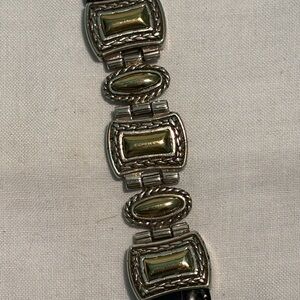 Brighton B2600 Reversable Black Brown Women's Size S25 Silver Nickel Accents